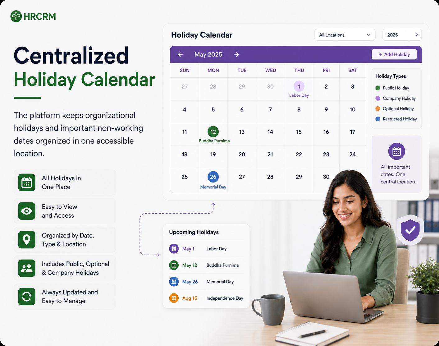 Centralized Holiday Calendar