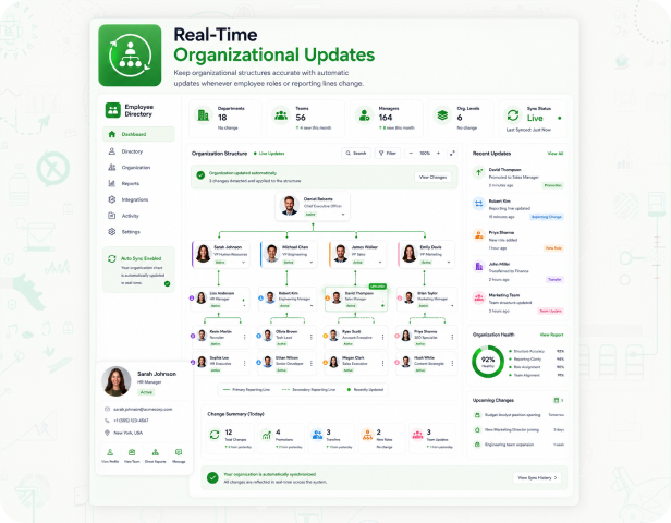 Real-Time Organizational Updates