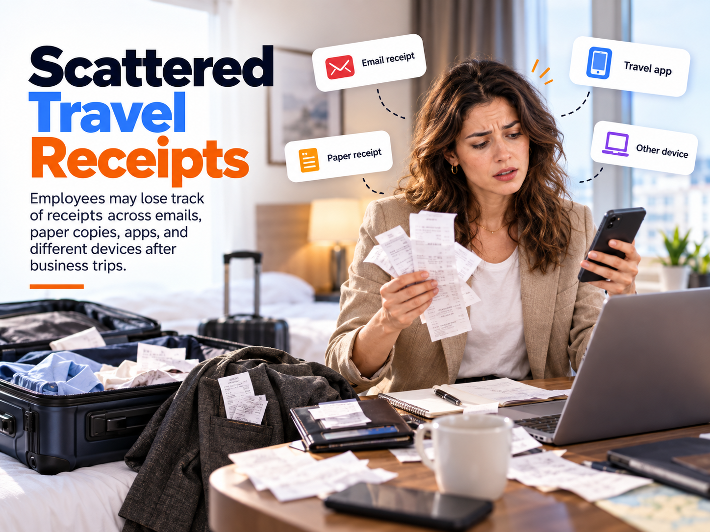 Scattered Travel Receipts