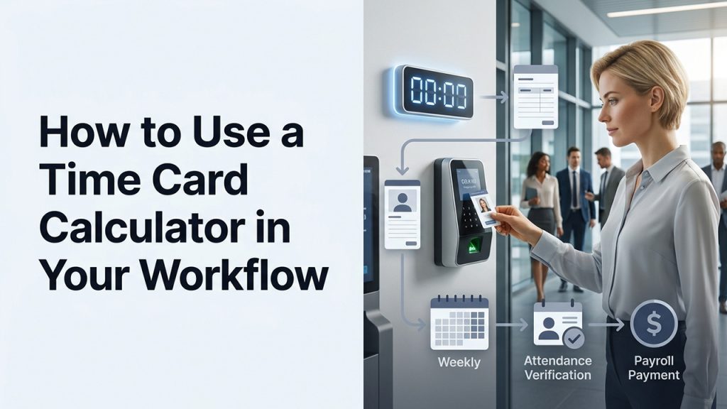 Card Calculator for clock-in and clock-out time tracking