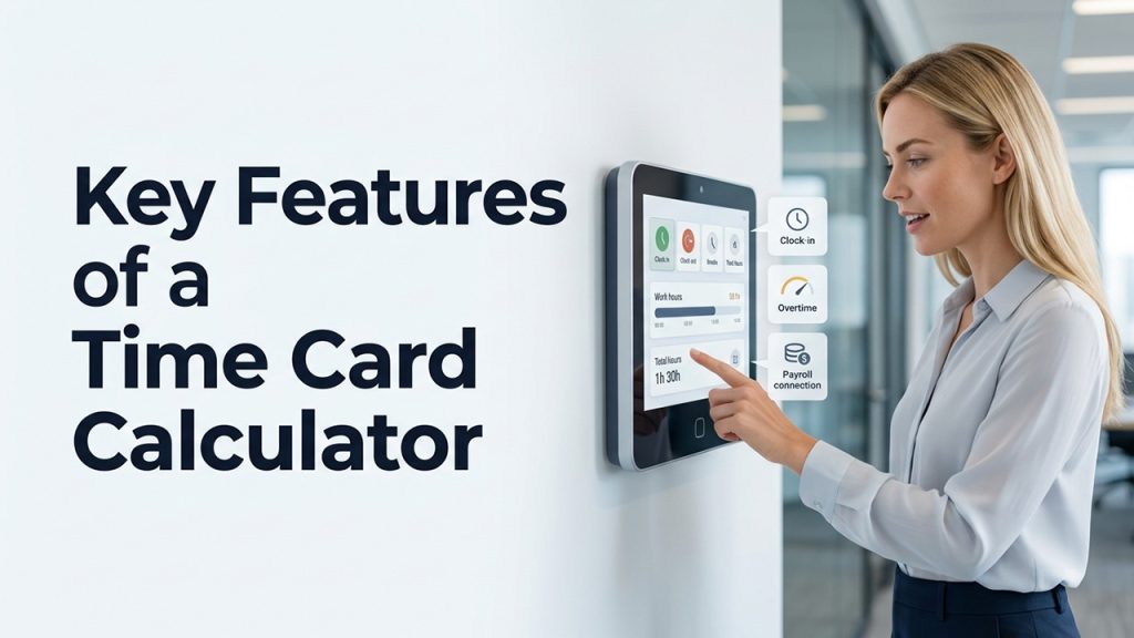 Time Card Calculator key features for employee time tracking