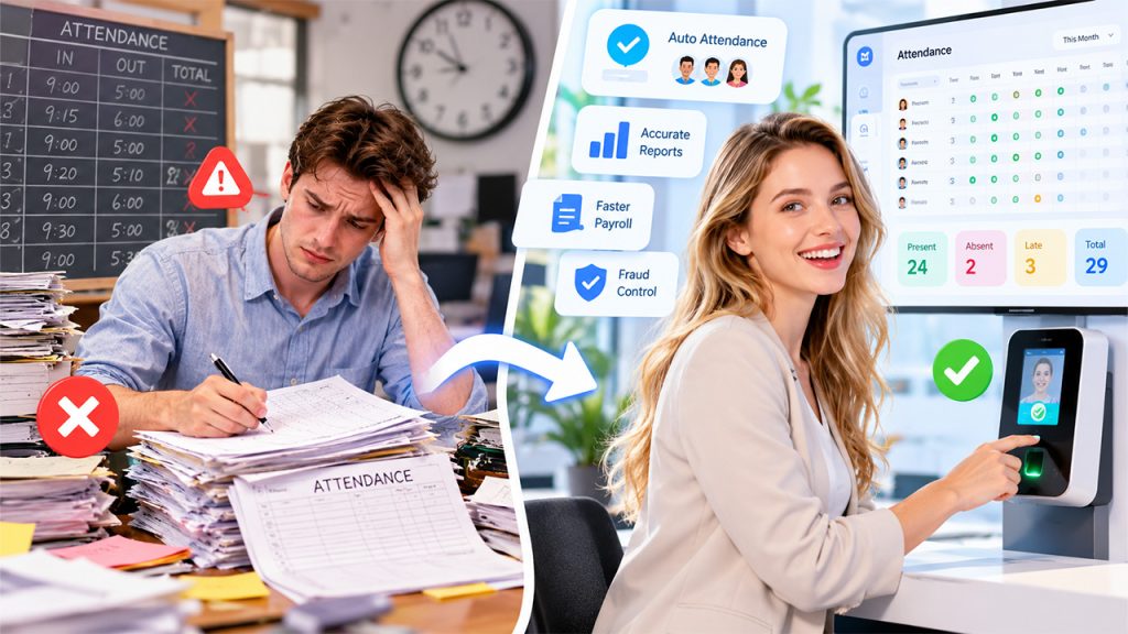 Manual attendance tracking compared with automated Attendance Management Software