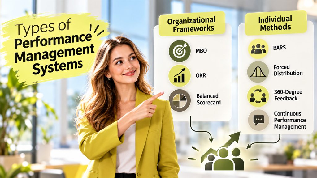 Different types of performance management systems for organizational and employee performance